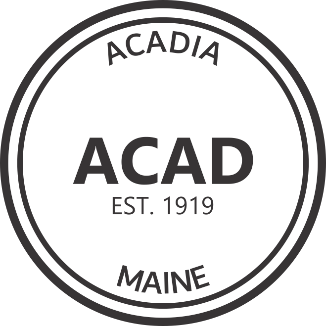 Digital engraving artwork for Acadia National Park logo
