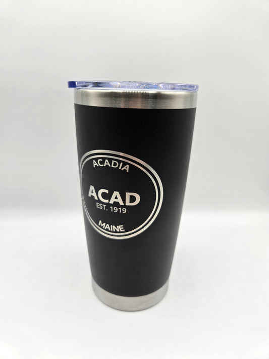 20oz insulated tumbler engraved with Acadia National Park logo