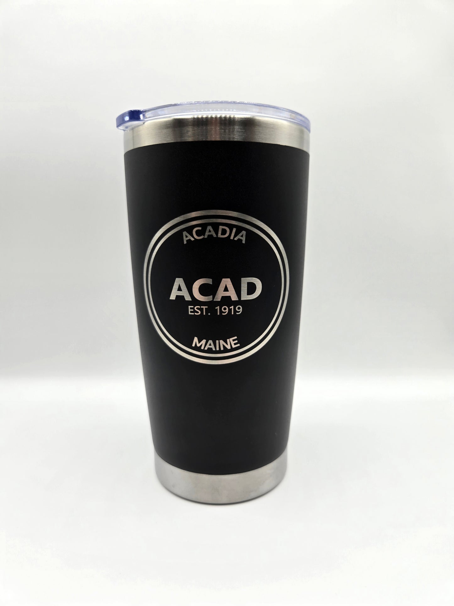 20oz insulated tumbler engraved with Acadia National Park logo