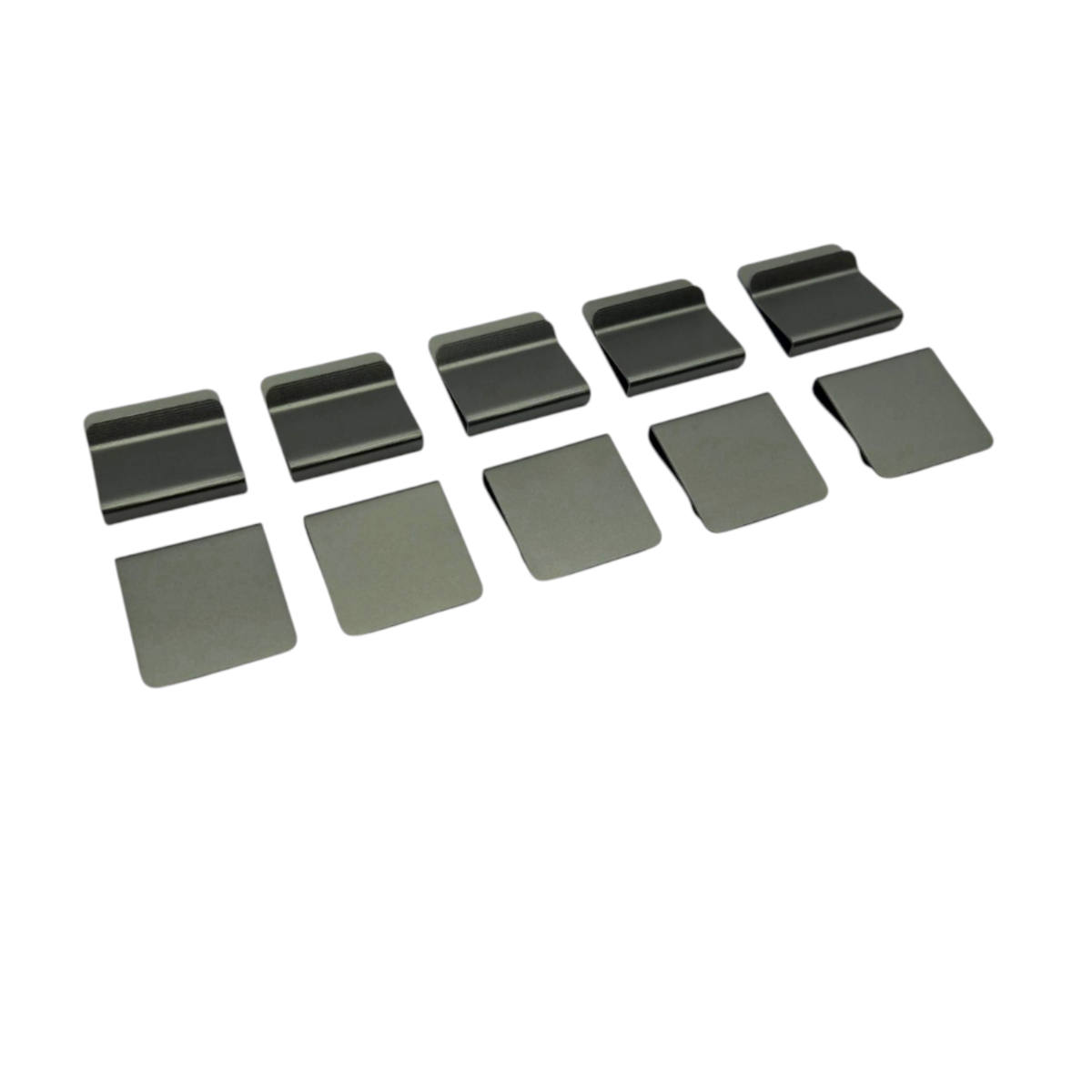 Army Green anodized aluminum hat brim clip blanks, 10 pack for laser engraving