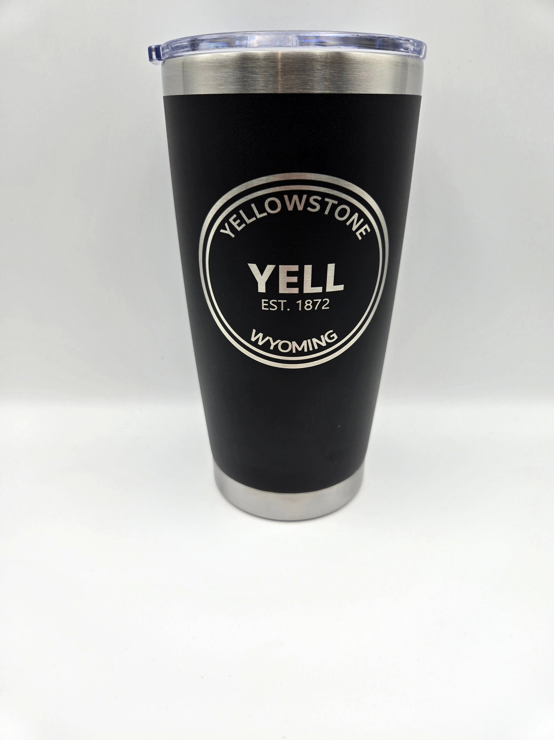 20oz insulated tumbler engraved with Yellowstone National Park logo