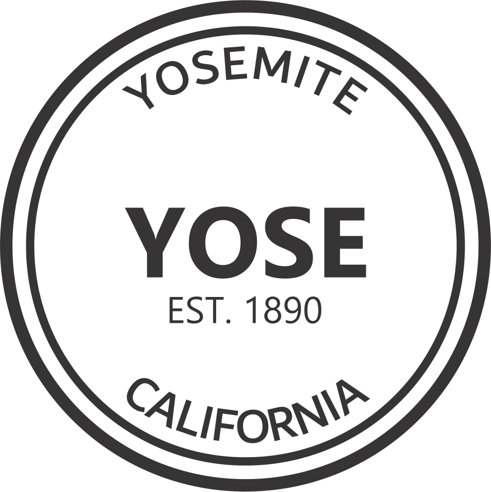Engraving artwork showing Yosemite National Park logo design