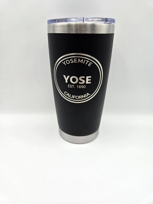 20oz insulated tumbler engraved with Yosemite National Park logo